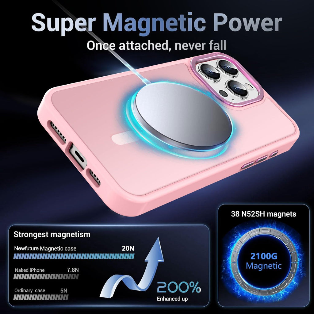 For Iphone 15 Pro Case [ Magsafe] [Military Grade Drop Protection] Translucent M