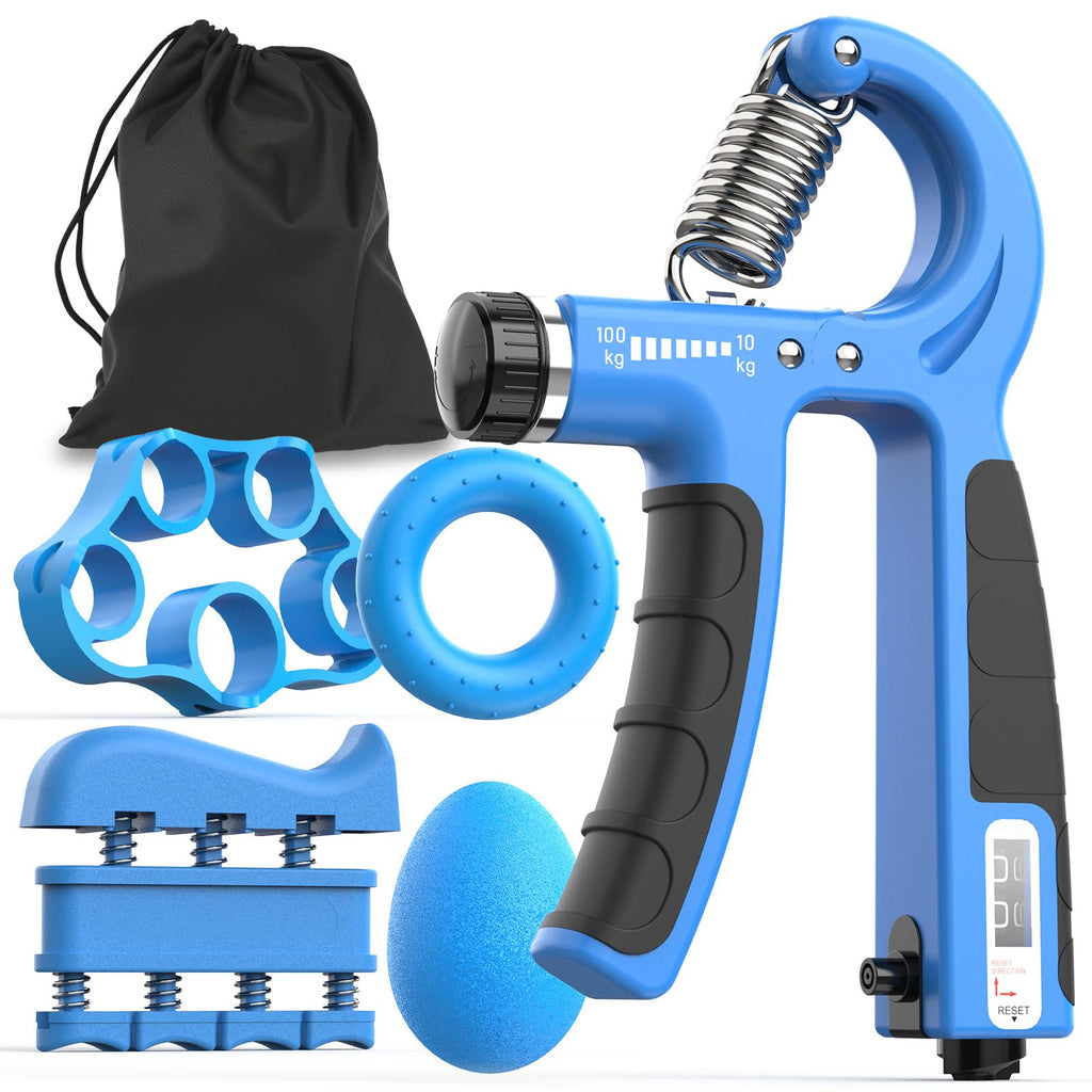 Grip Strength Trainer Kits (5 Pack), Adjustable Resistance Forearm Strengthener,