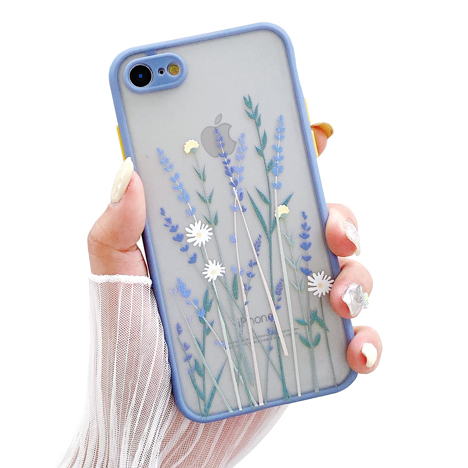 Compatible with iPhone 6/6s for Girl Woman, Floral Flower Pattern Slim Design, P