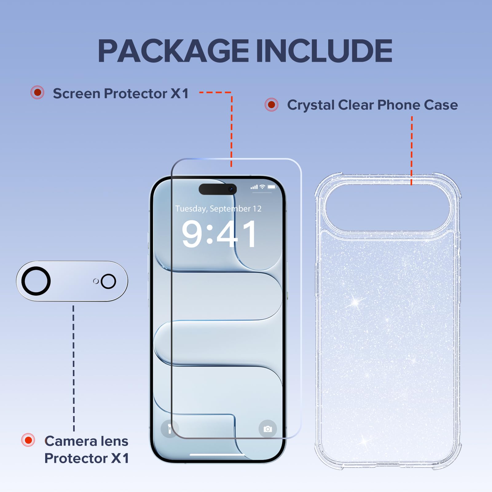iPhone Air Case for Women, with Screen Protector & Camera Lens Protector, An