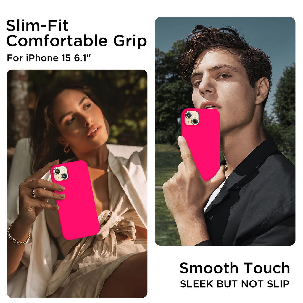 15 Case, Liquid Silicone Case, Full Body Shockproof Protective Cover [Soft Micro