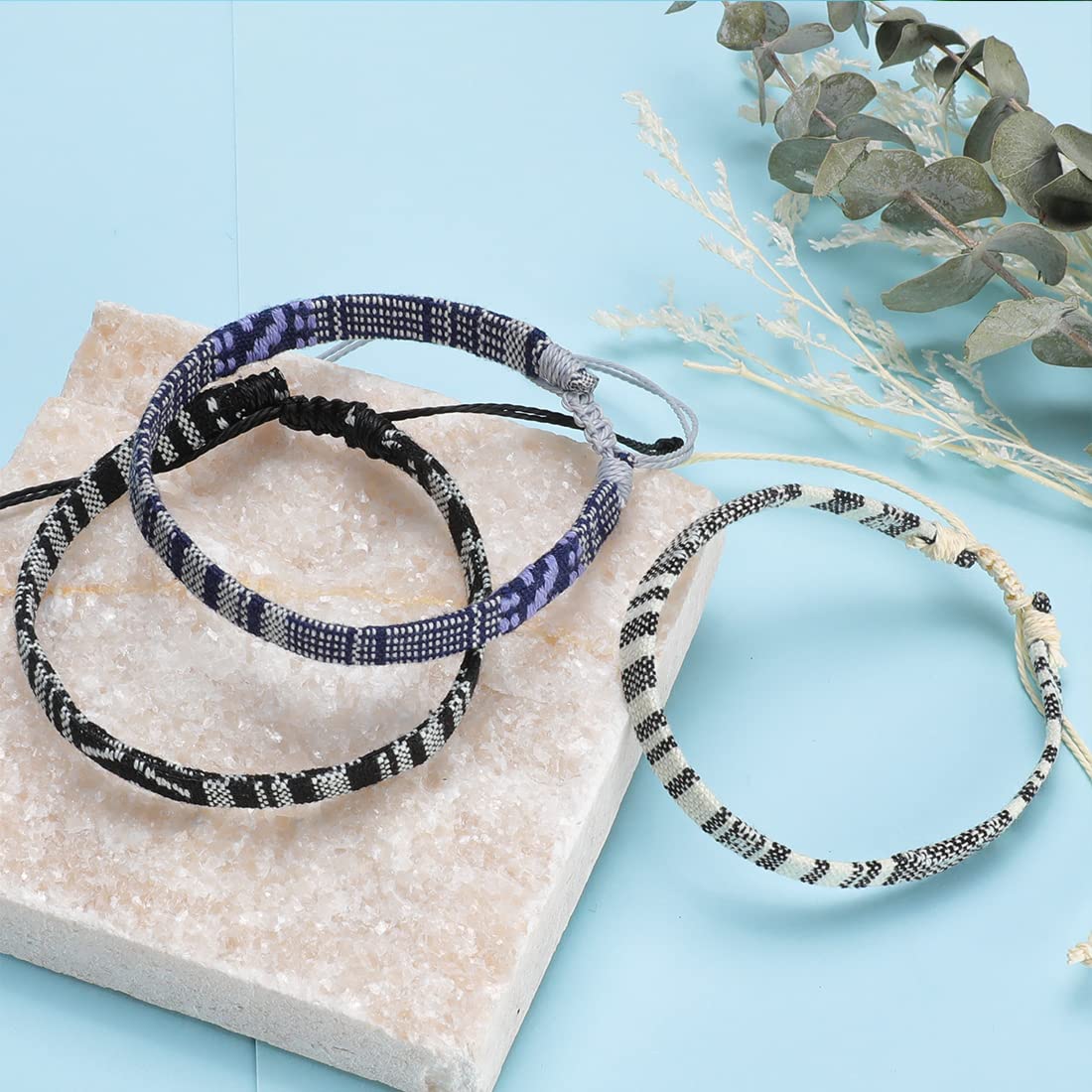 Beach Bracelet Set for Men and Women, Surfer Men Bracelet, Braided Boho Summer B