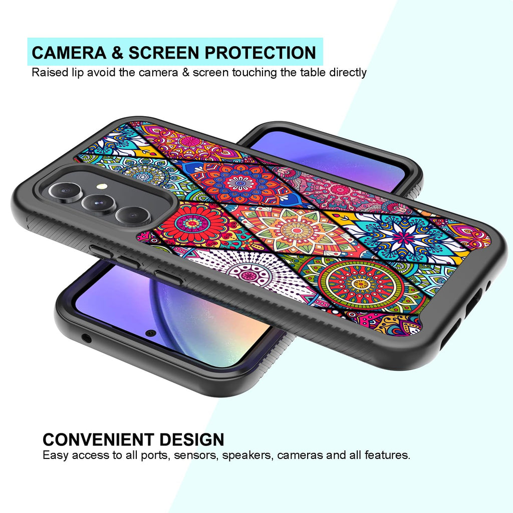 Case for Samsung Galaxy A54 5G Case with [2 Pack] Tempered Glass Screen Protecto