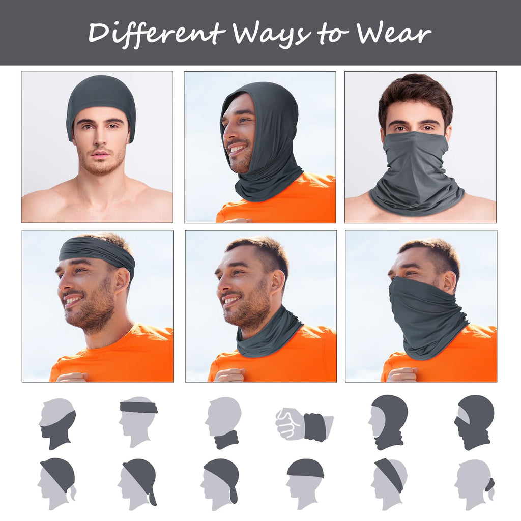 6 Pieces Summer UV Protection Cooling Neck Gaiter Face Clothing Neck Gaiter Mask