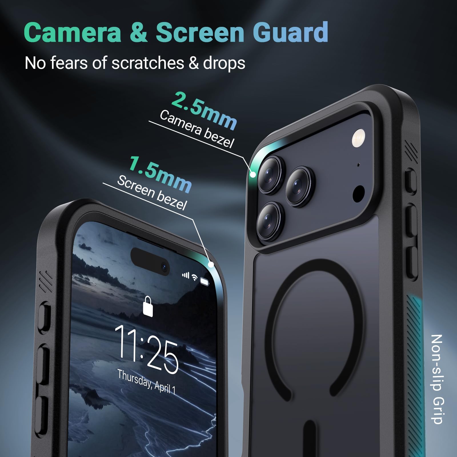 For Iphone 17 Pro Max Case, [ Magsafe][Military Grade Drop Protection][Heavy Dut