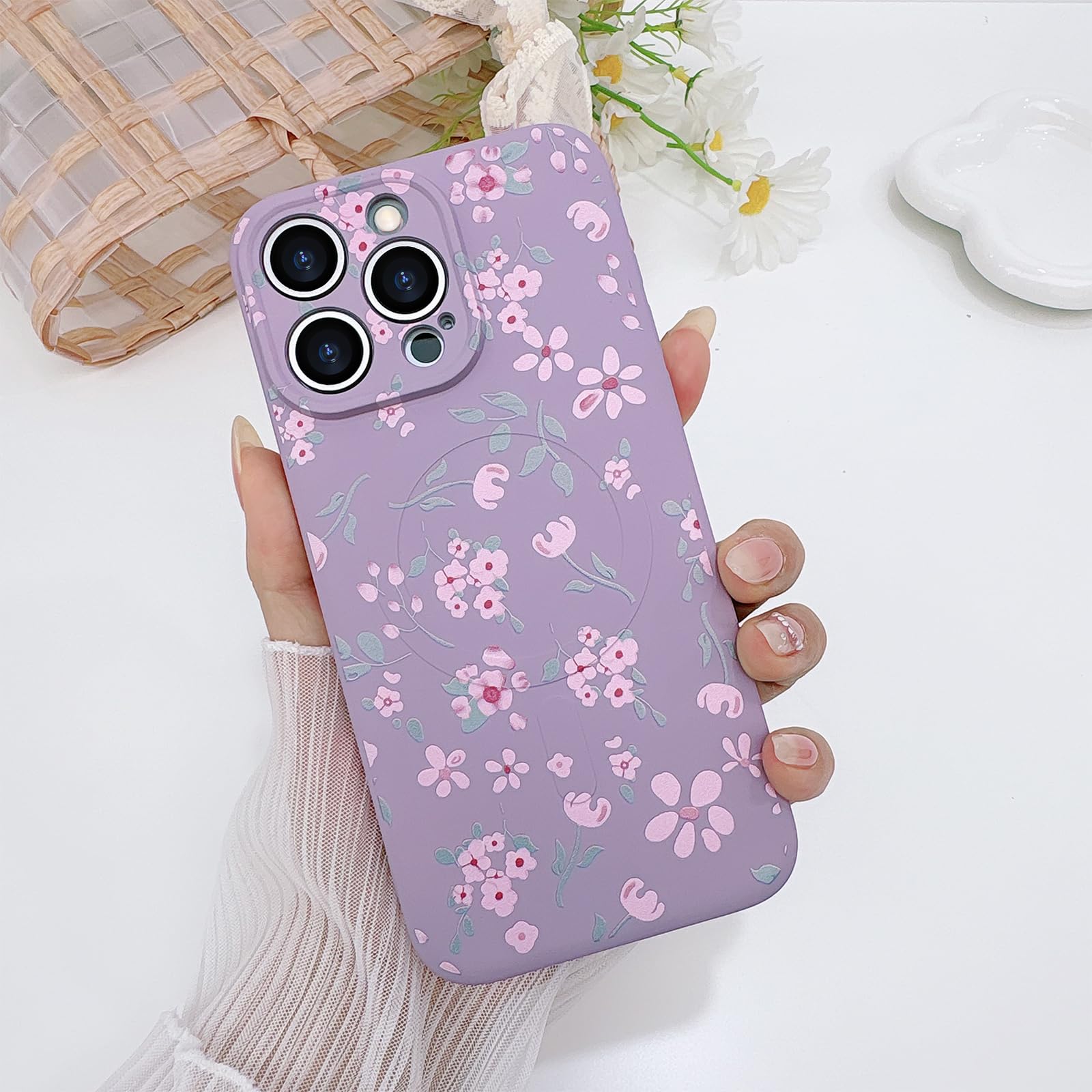 Elegant Design Phone Case for iPhone 14 Pro, Compatible with MagSafe Shoc