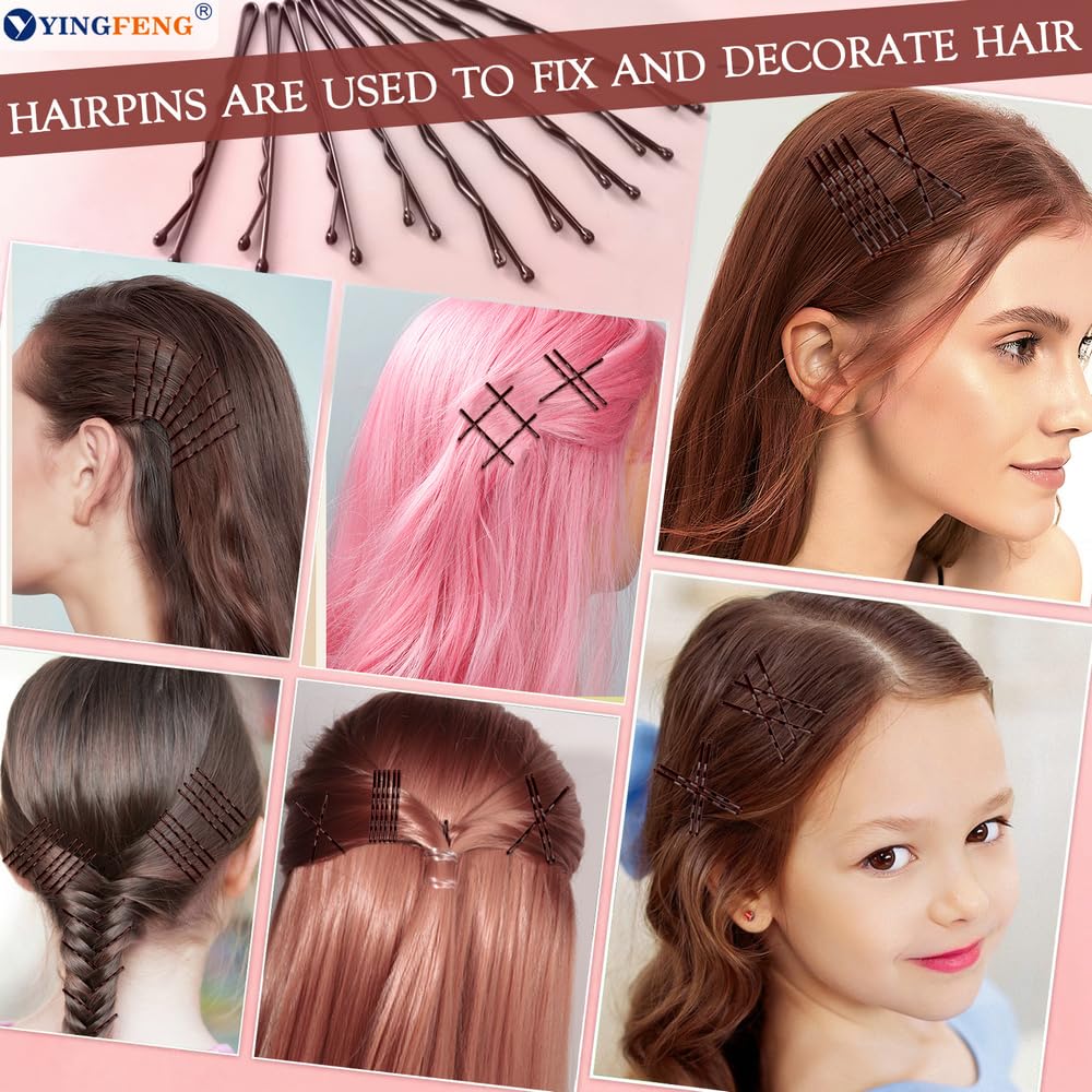 Bobby Pins Hair Pins Kit With Hair Net, Yingfeng Includes 100 Bobby Pins For Wom