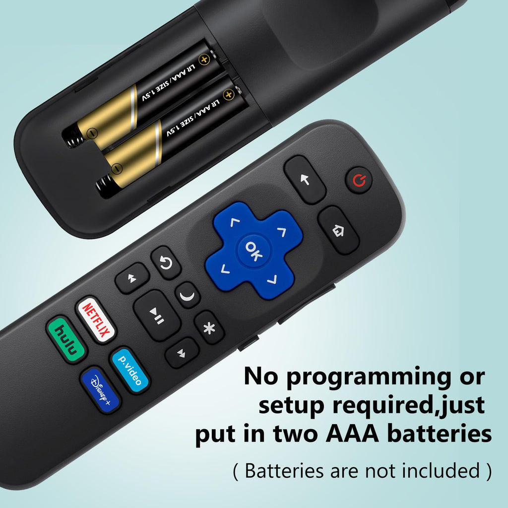 2) Replacement Remote Control Compatible For Roku Tv,For Tcl Roku/For Hisense Ro
