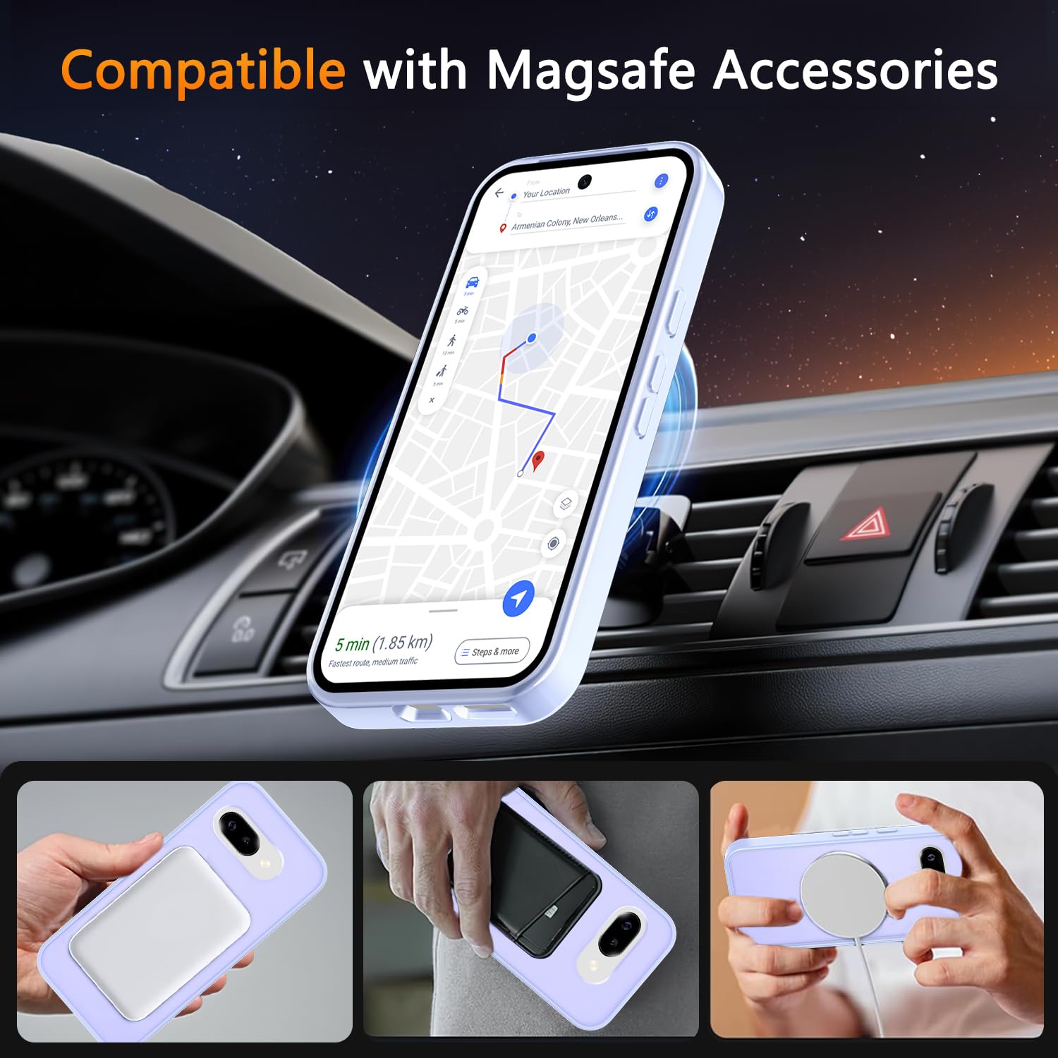 Phone Cover for Google Pixel 9a Case | with 1 Screen Protector, Compatible with