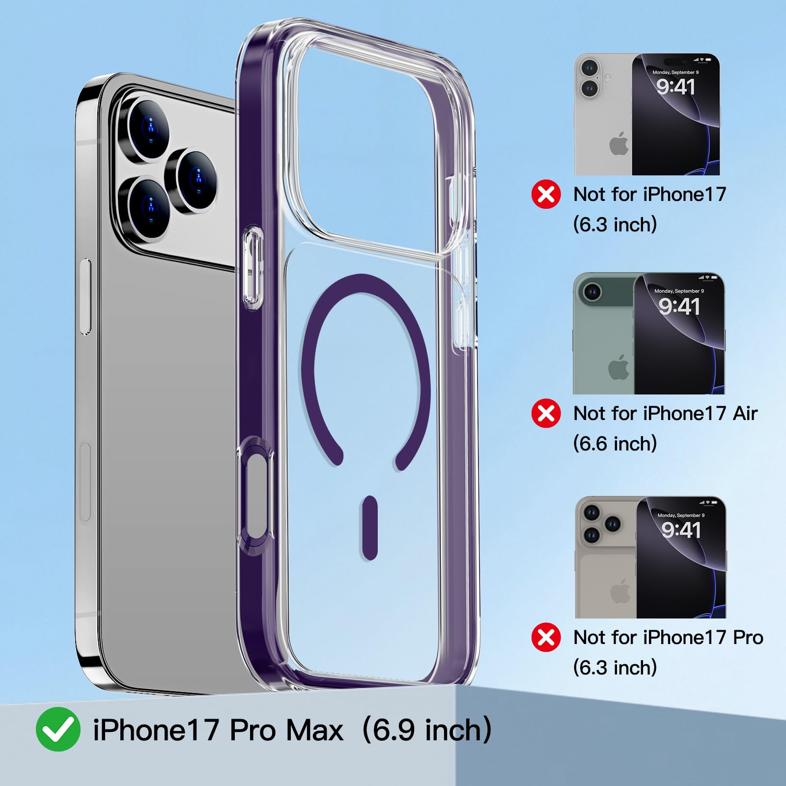 Iphone 17 Pro Max Case With Screen Protectors, Magsafe, Military Grade Drop Prot