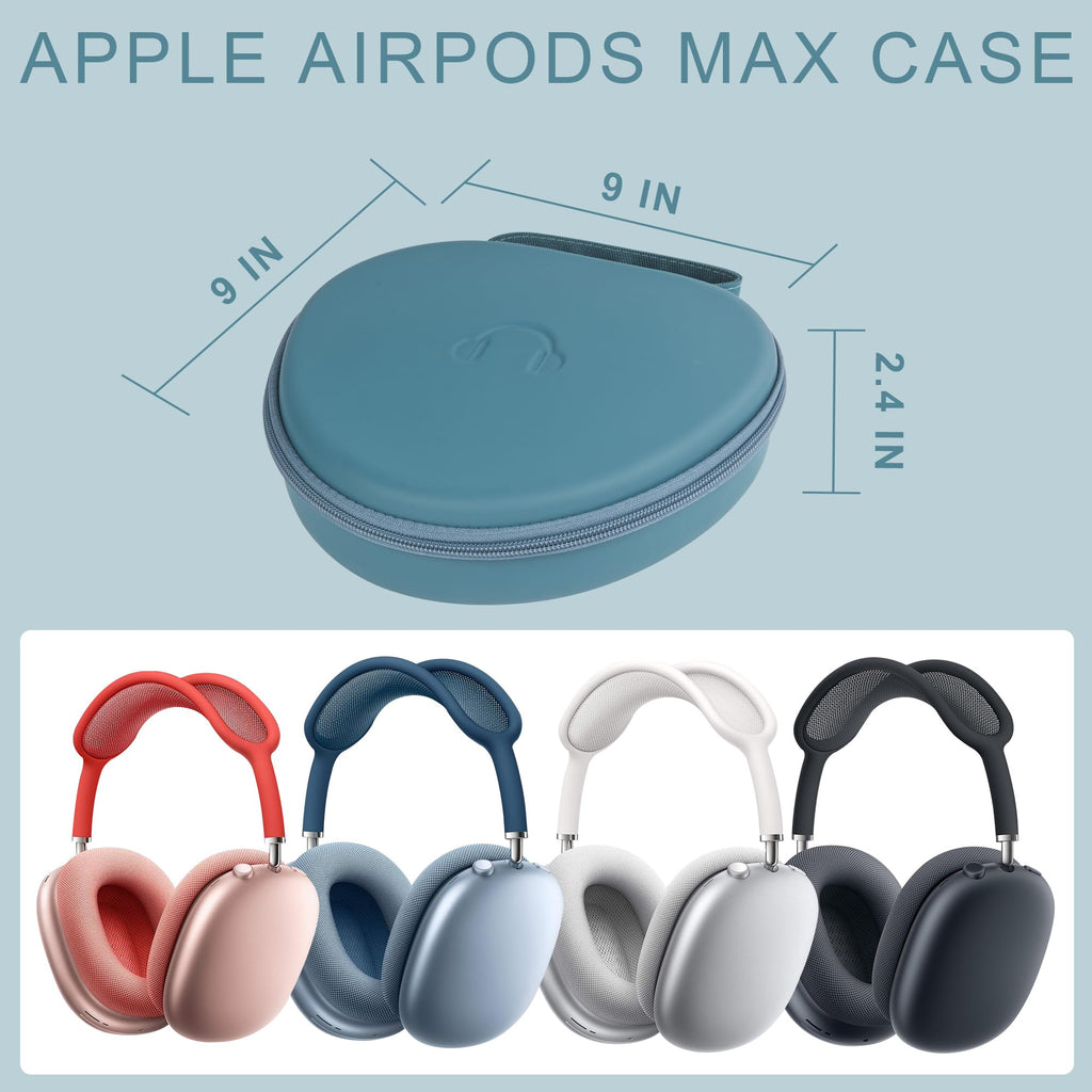 For Airpods Max Hard Portable Over Ear Headphone Carrying Case, Wireless Headpho