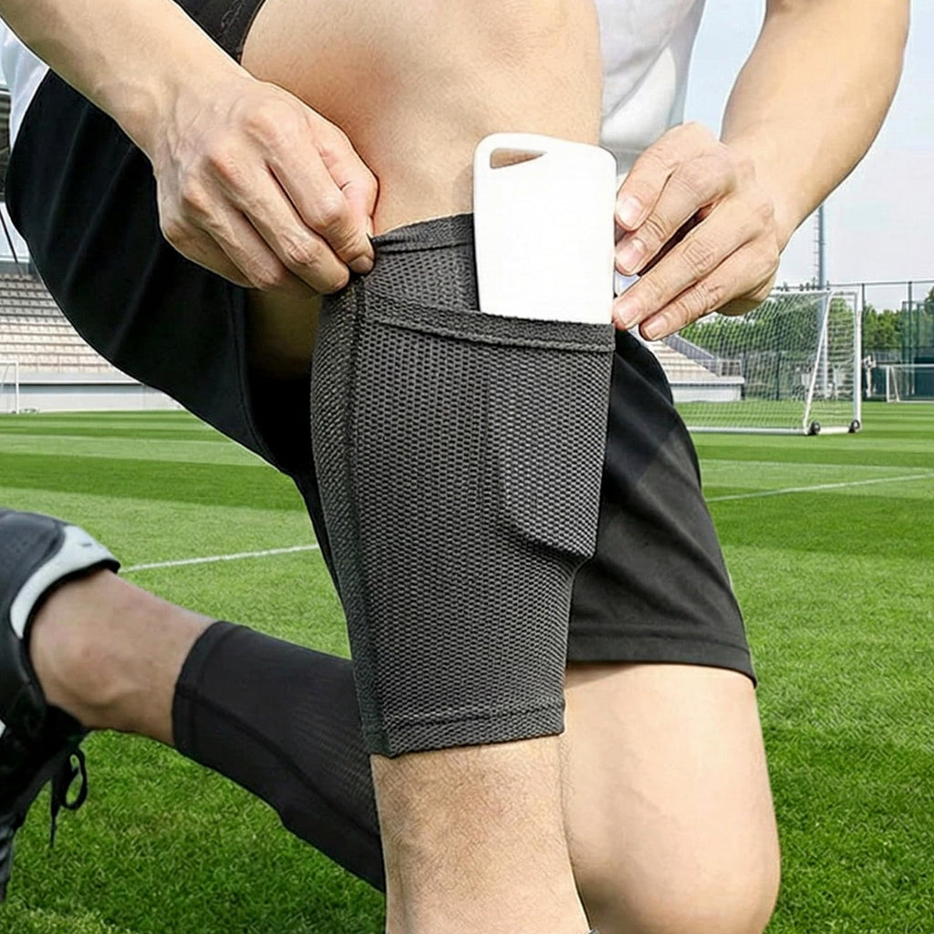 Pair Soccer Shin Guard Holders for Kids Youth Adults Shin Guard Sleeves Soft Cal