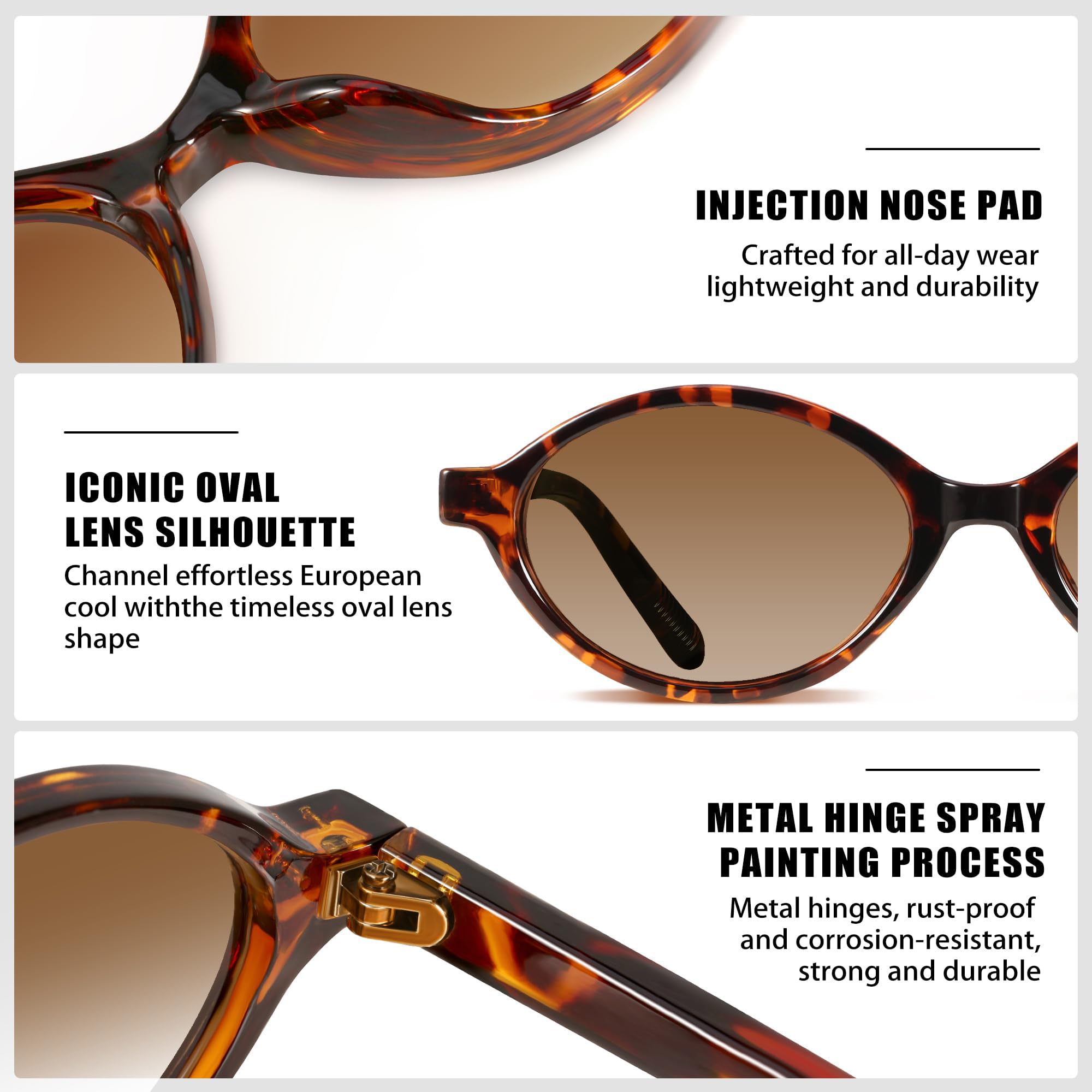 Oval Sunglasses for Women Trendy Vintage 90s Y2K Designer Sun Glasses UV40