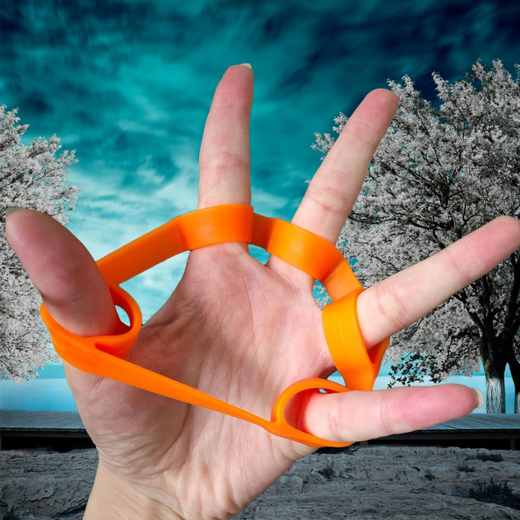 6 Pack Finger Strengthener - 3 Resistance Levels Silicone Exerciser - Hand Grip