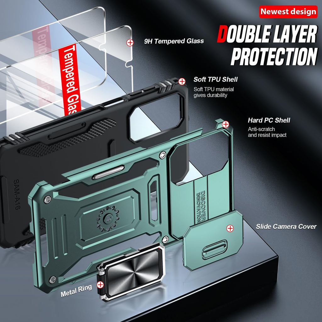 Samsung A17/16-5G Phone Case: A17 5G Screen Protector [2 Packs] With Galaxy A16