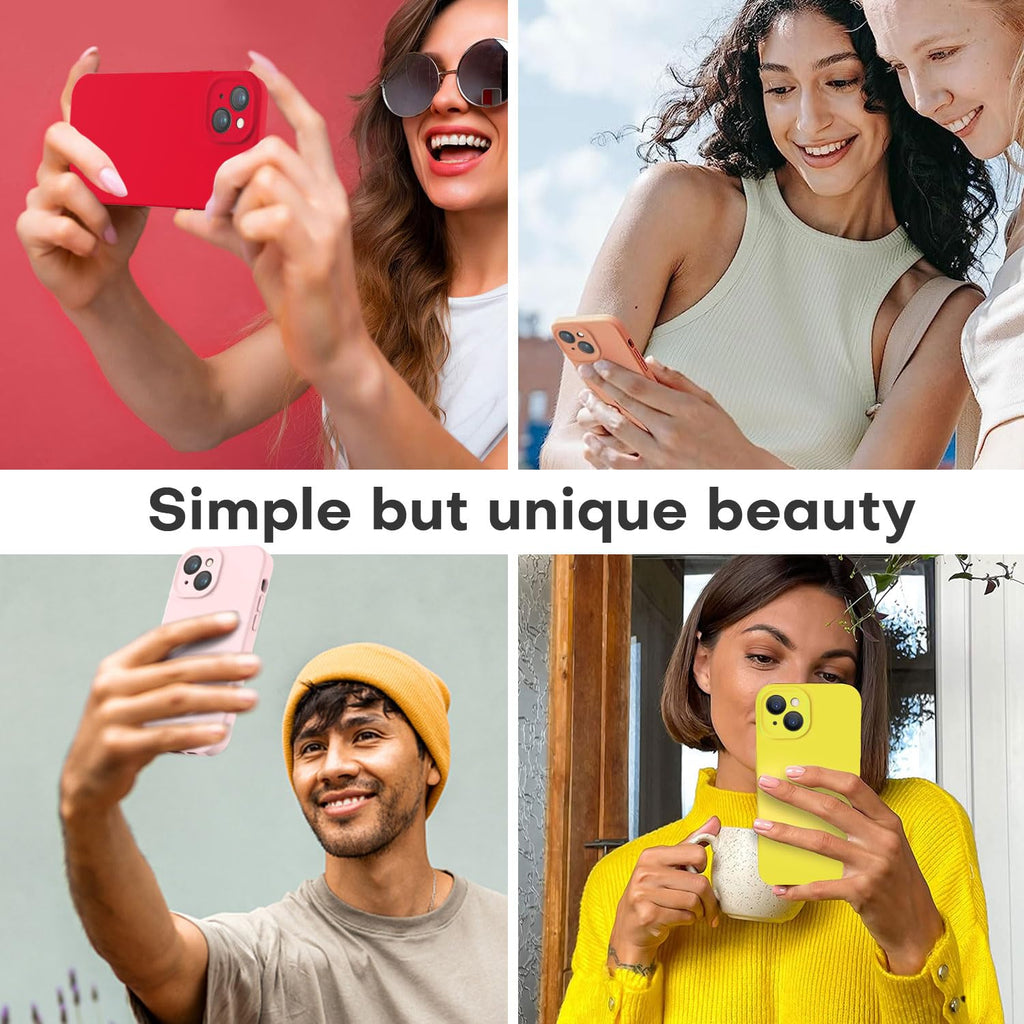 Designed For Iphone 14 Case, Premium Silicone With [Soft Anti-Scratch Microfiber