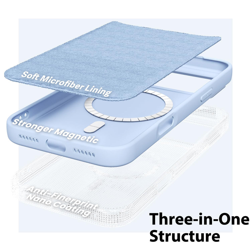 Iphone 17 Pro Case Silicone Mag Safe, Magsafe Ultra Slim Thin Magnetic Phone Cas
