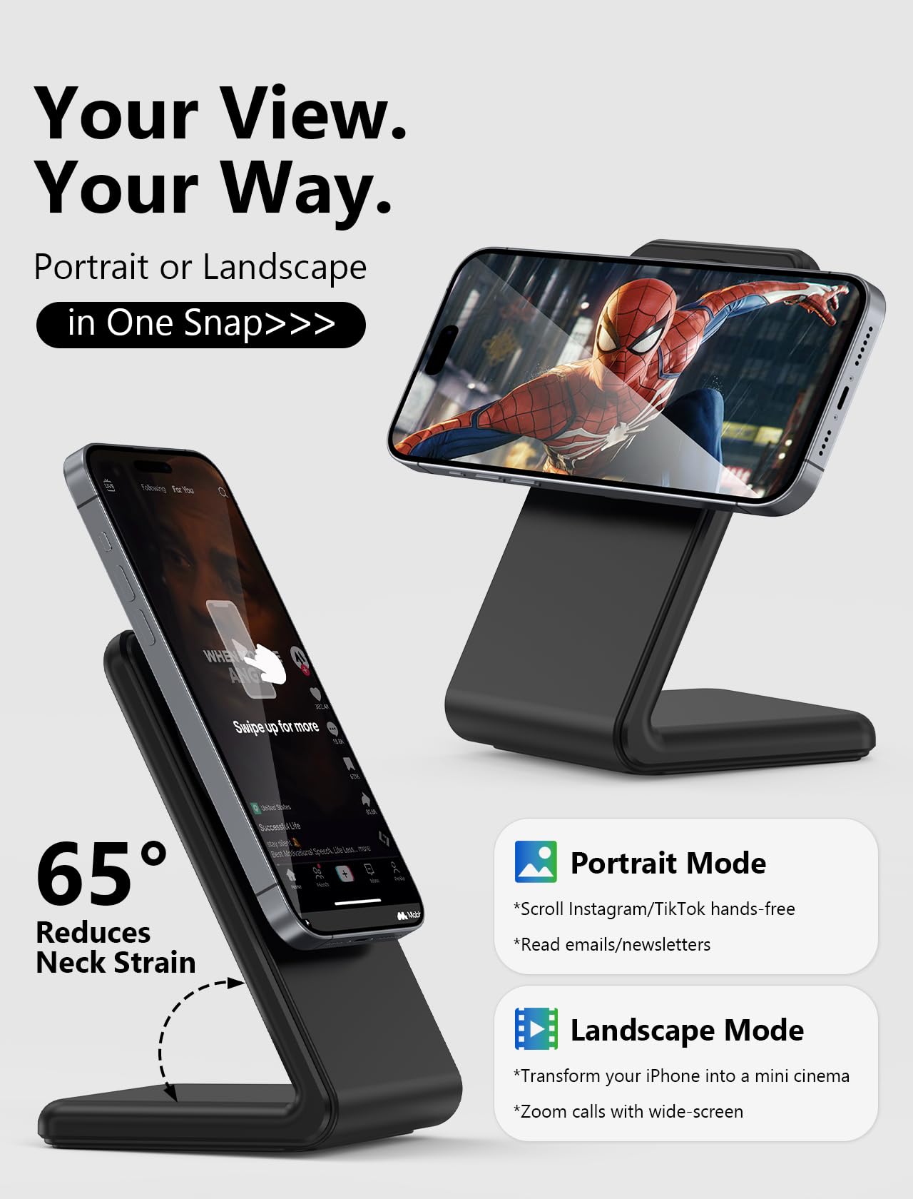 '- Iphone Charger Stand, Fast Magnetic Wireless Charger For Iphone 17/16/15/14/13