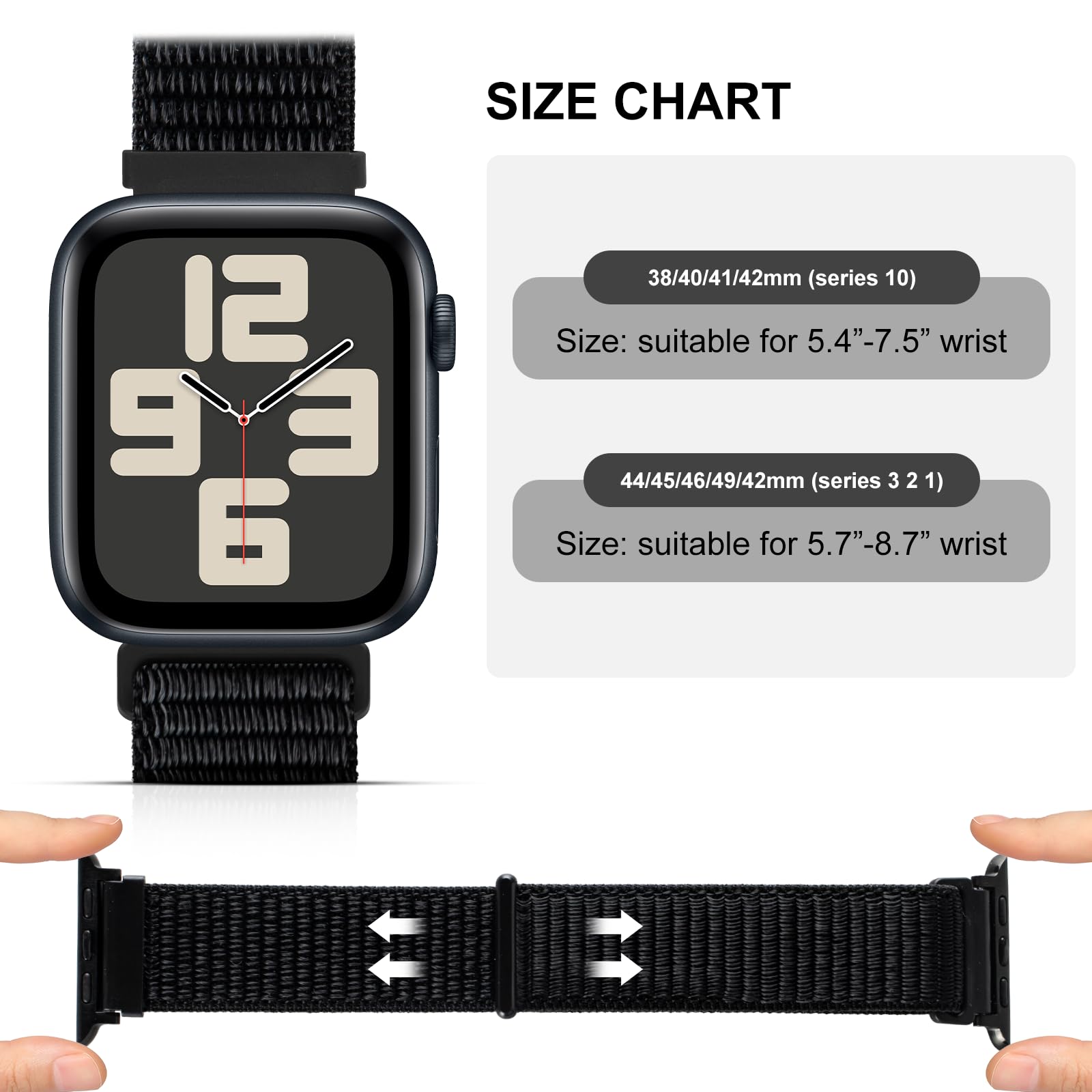 Loop Bands Apple Watch Bands 38Mm 40Mm 41Mm 42Mm 44Mm 45Mm 46Mm 49Mm, Adjustable