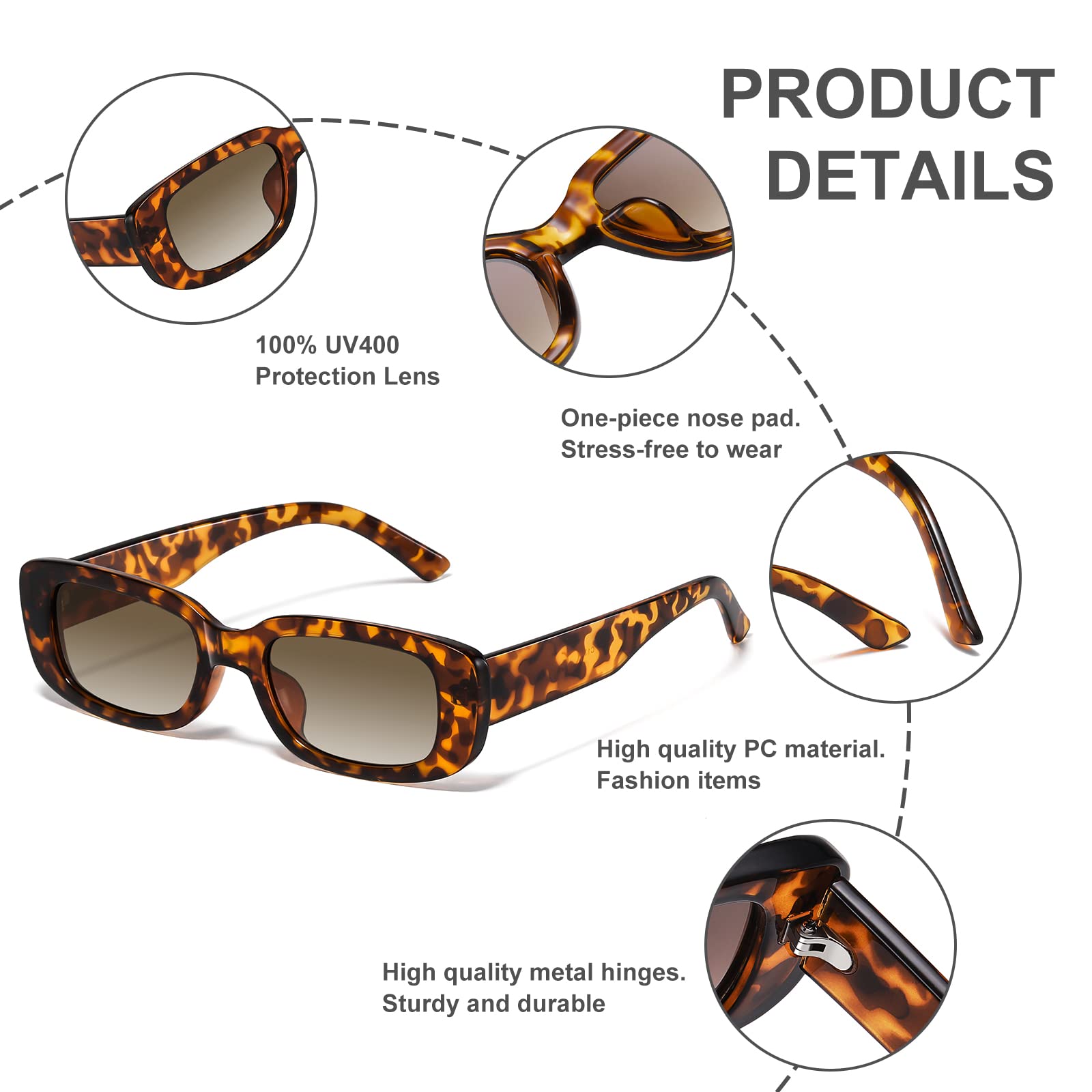 Sunglasses for Women Men Trendy Y2k Retro 90s Sun Glasses UV Protectio
