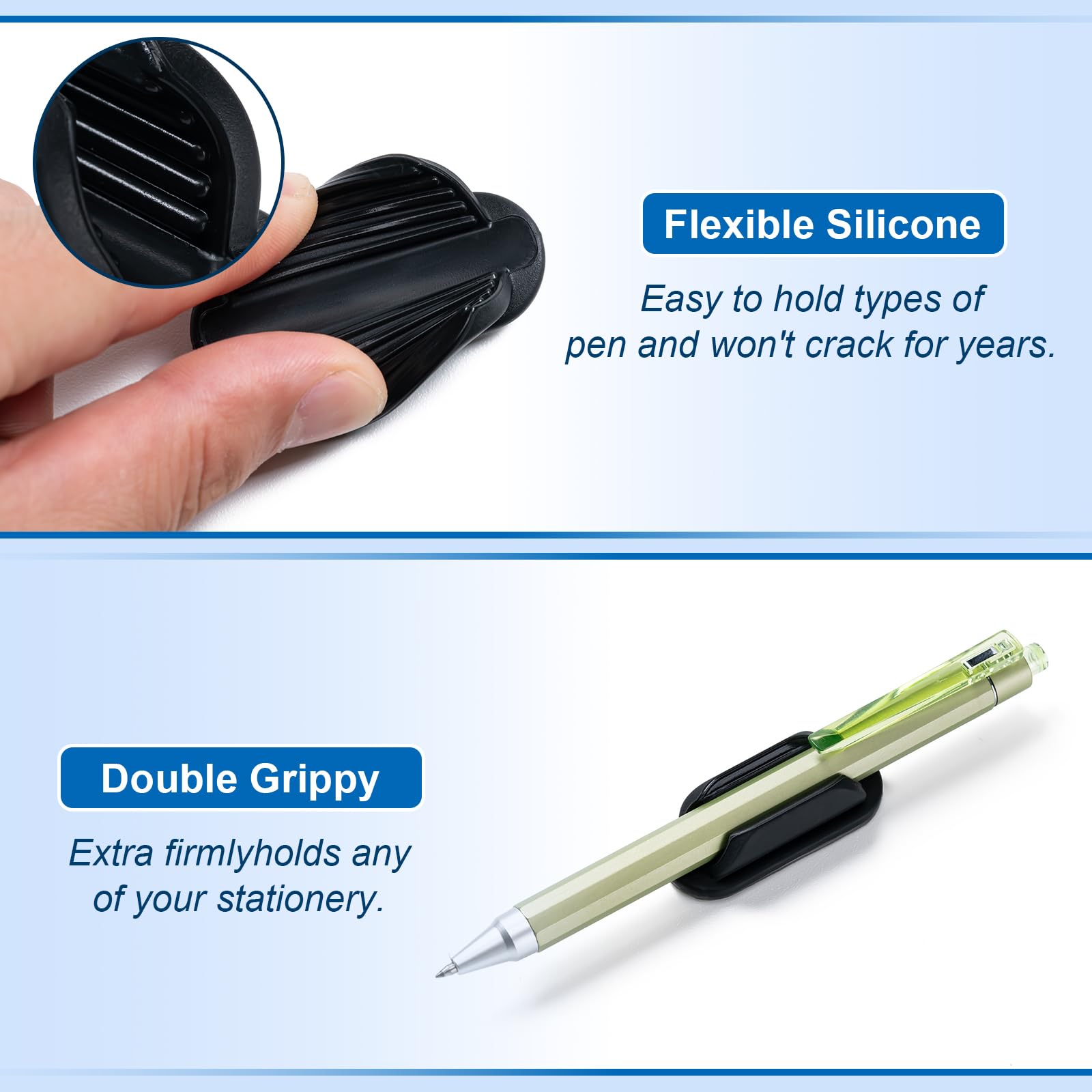Pencil Holders for Desk,Silicone Flexible Pen Holder for Wall, Off