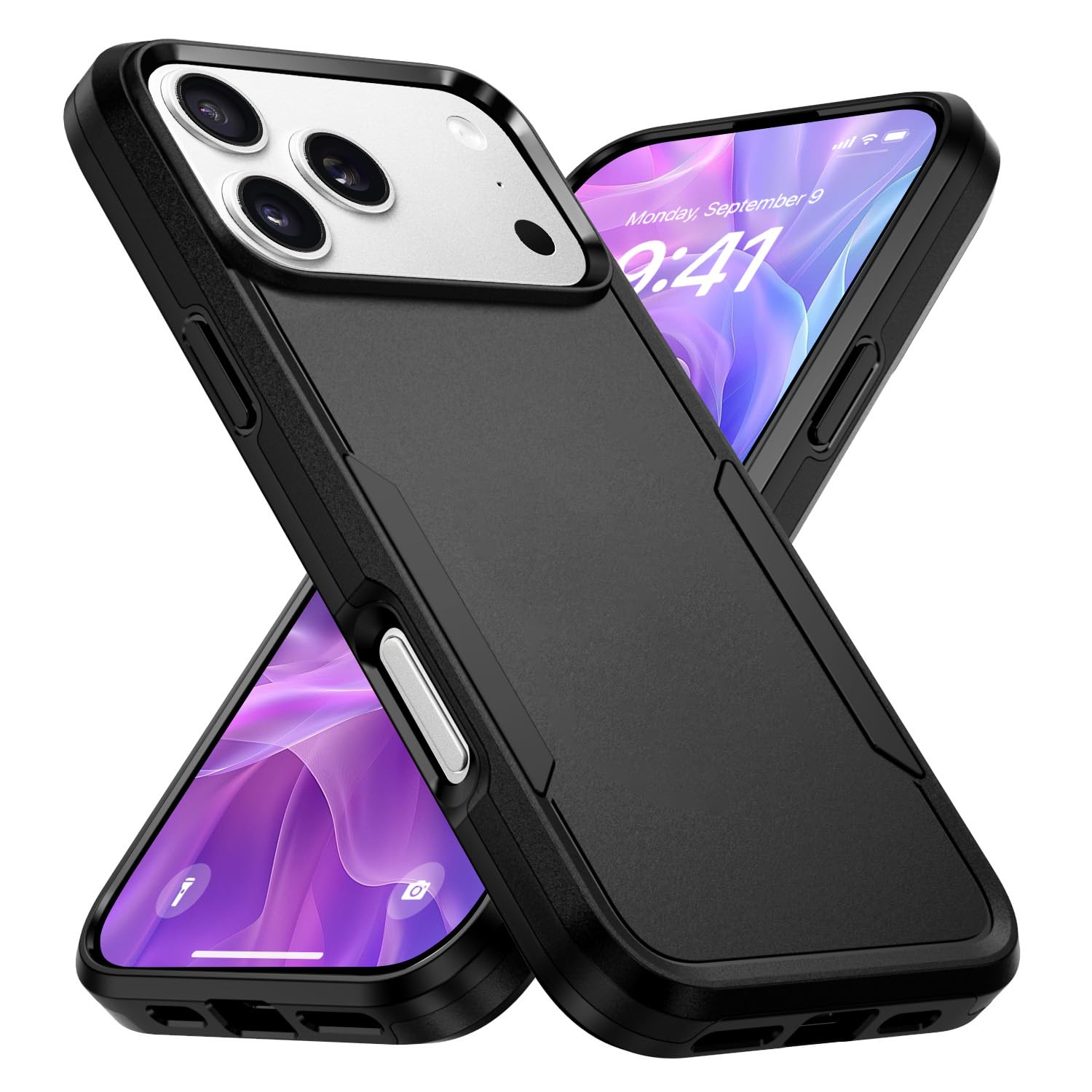 For Iphone 17 Pro Max Case, Dual Layer Heavy Duty Shockproof Protective Phone Ca