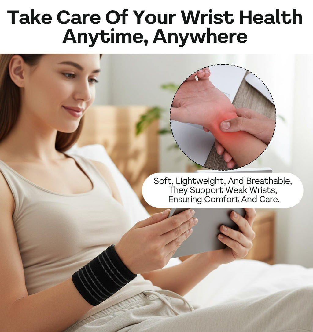 2-Pack Wrist Sleeve, Wrist Brace for Weightlifting, Arthritis & Tendonitis, Brea