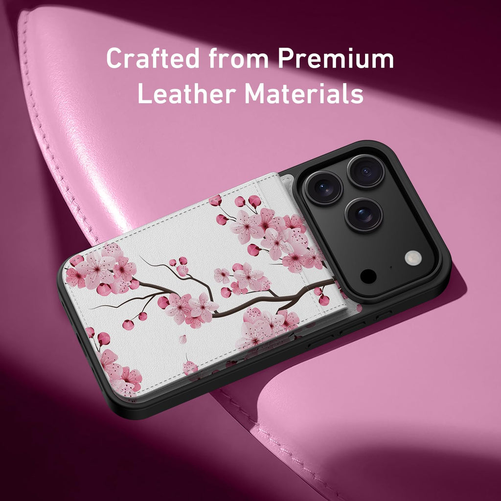 Iphone 17 Pro Wallet Case, Built-In Card Holder, Fashion Printed, Rfid Blocking,