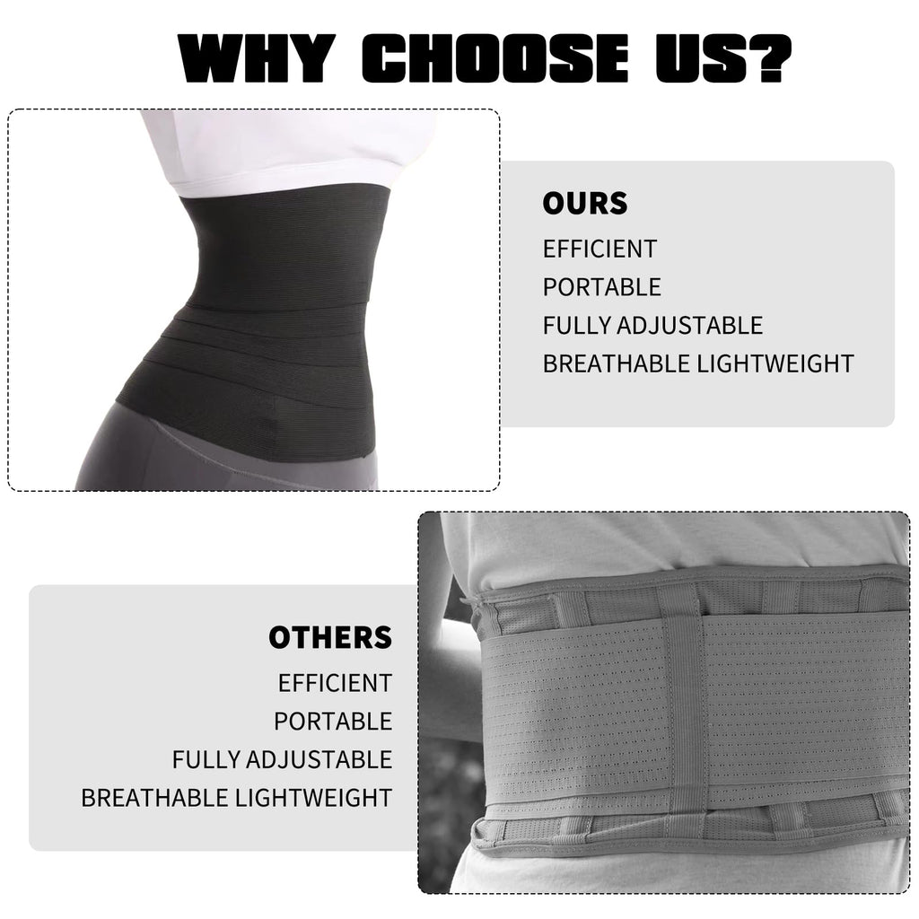 Waist Trainer, Wrap Waist Trainer for Women, Abdominal Binder 9.84 Ft Elast