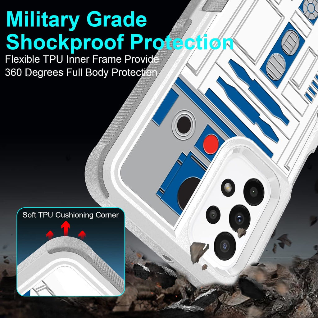 Galaxy A23 5G Case - Shock-Absorbing Hard PC with Cool Robot Pattern