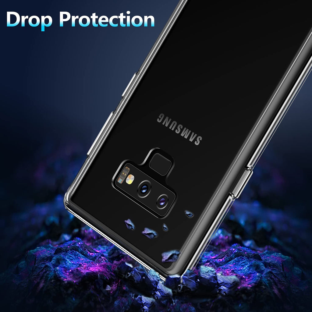 Crystal Clear Case for Galaxy Note 9 - Non-Slip, Shockproof Protection