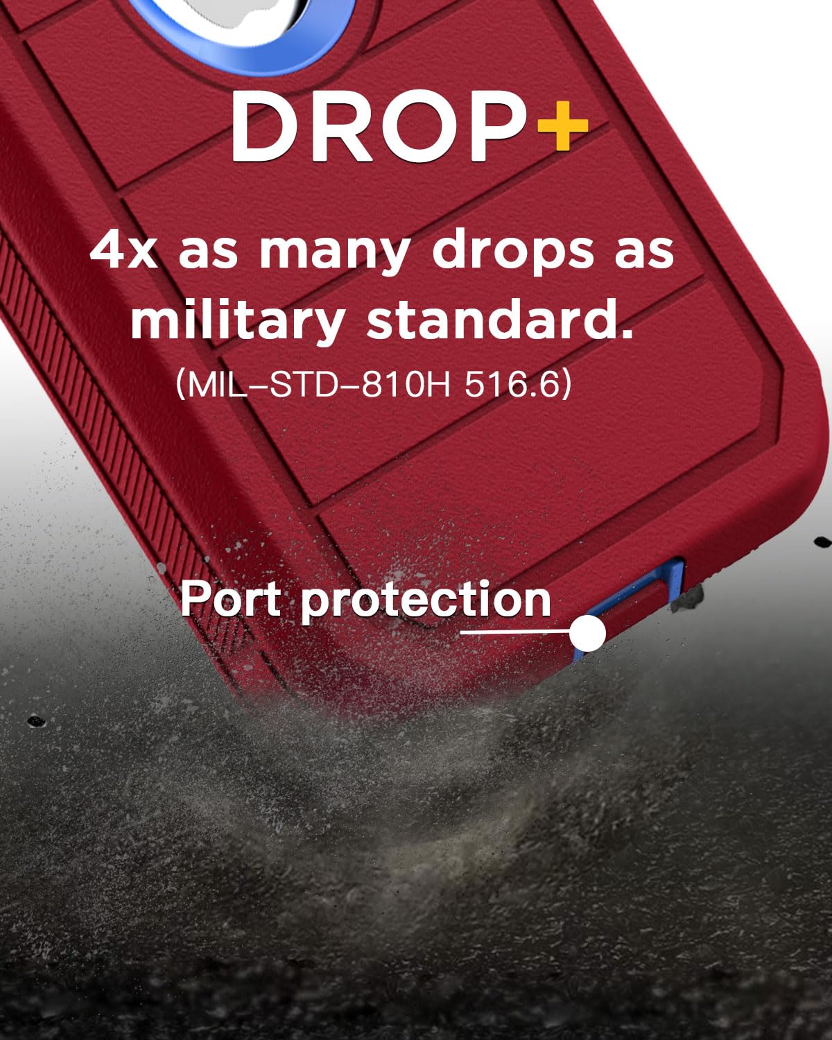 for iPhone 14/13 Case,Heavy Duty Drop Protection Full Body Rugged Shockproof/Dro