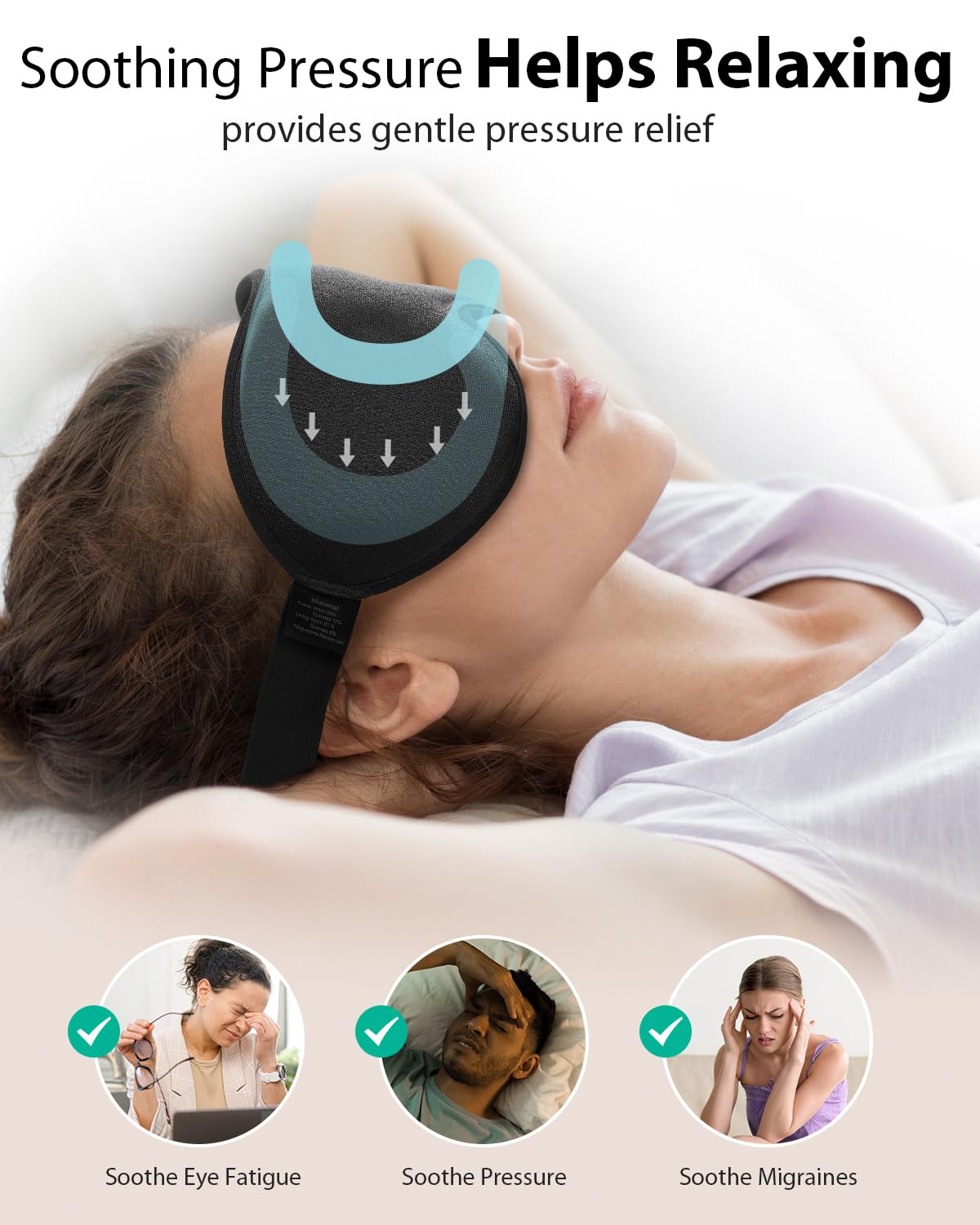 Sleep Mask - 100% Blackout Eye Mask for Sleeping for Women Men, 3D Cont