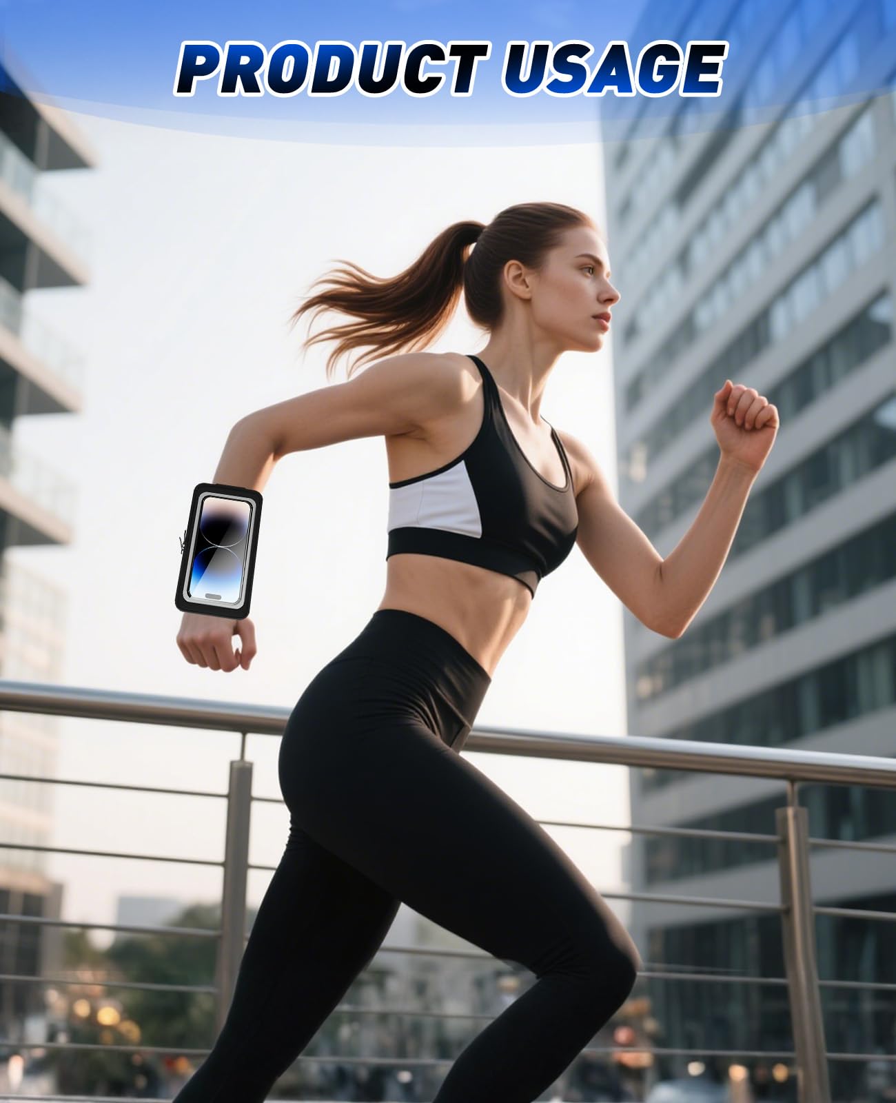 Cell Phone Holder, Wrist Waterproof Workout Phone Holder Up To 7.0'', Wristband