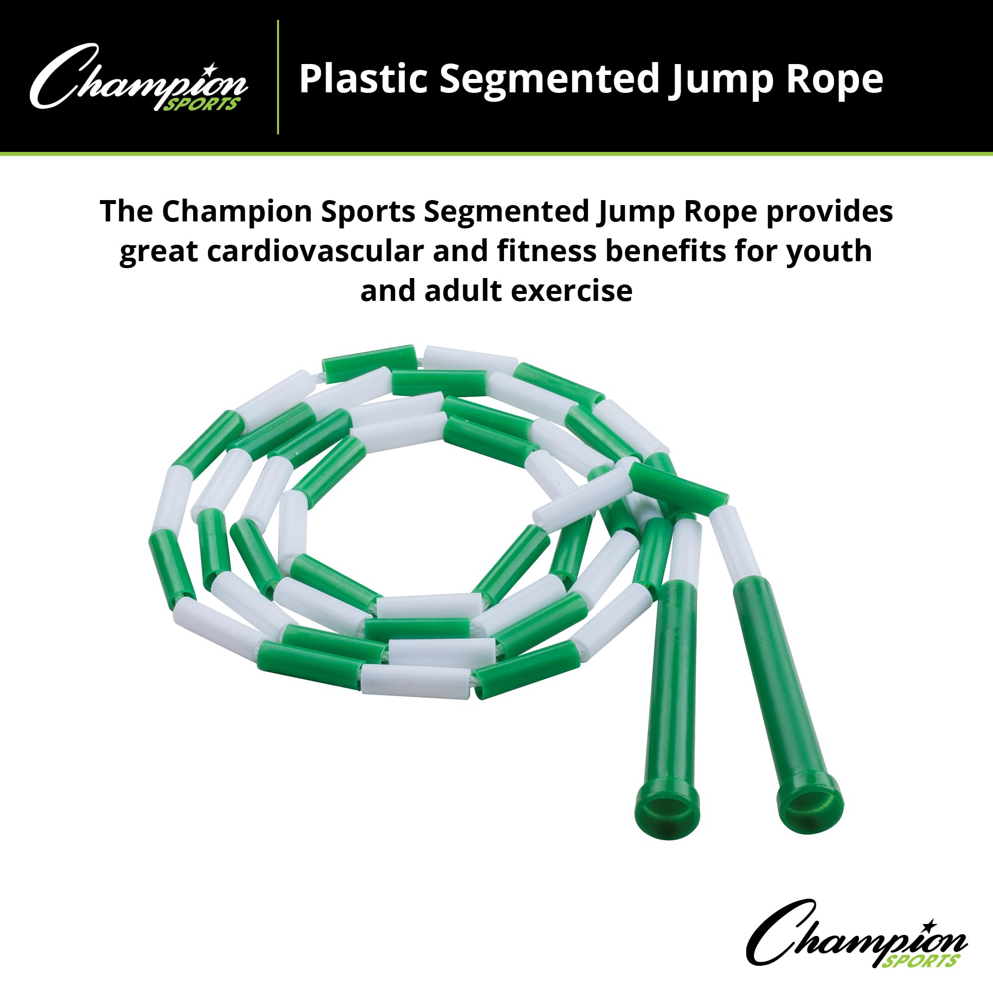 Sports Classic Plastic Segmented Beaded Jump Ropes - Phys. Ed, Gym, Fitness and
