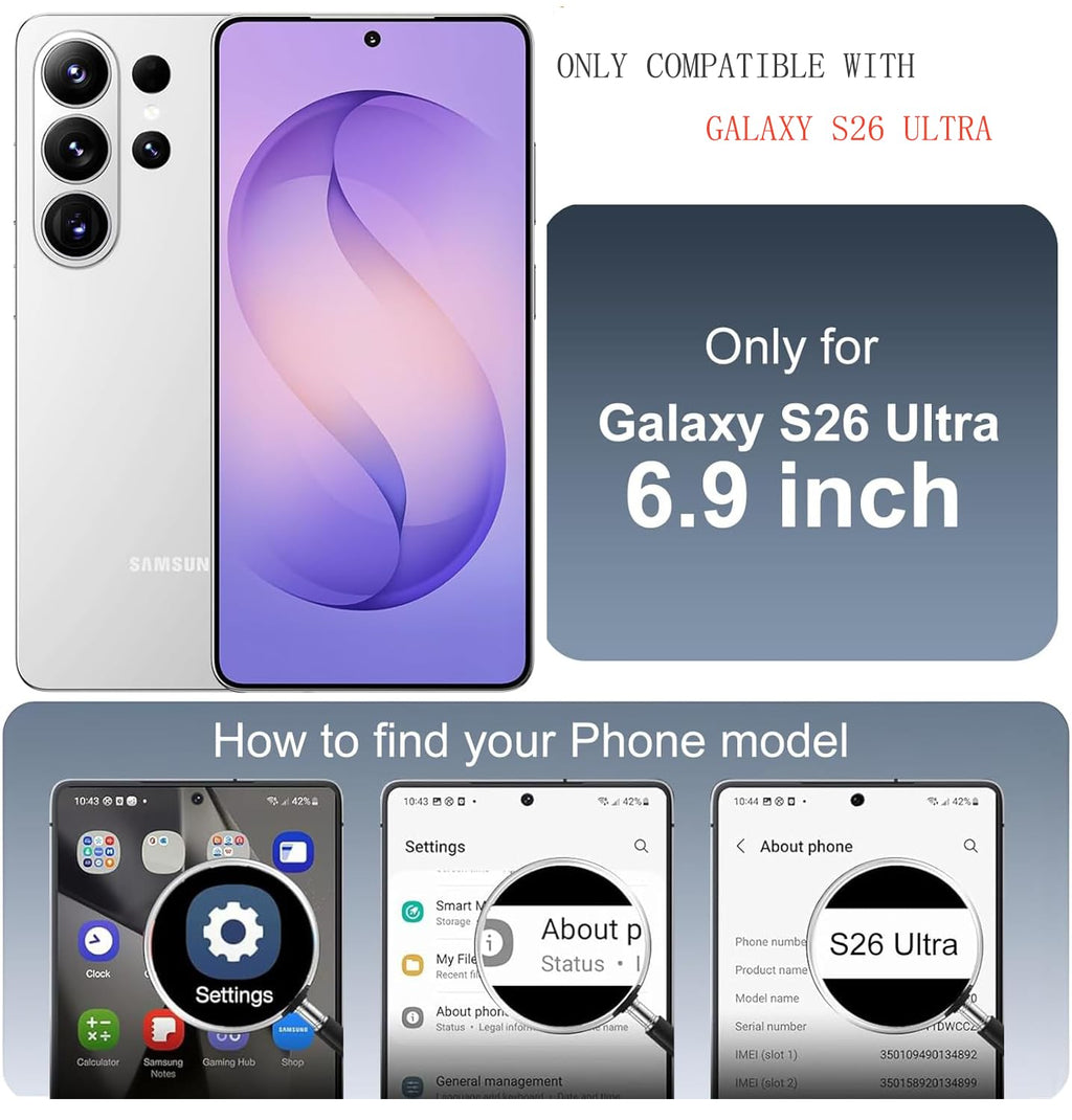 Magnetic for Samsung Galaxy S26 Ultra Case,[Compatible with MagSafe] [Full Camer