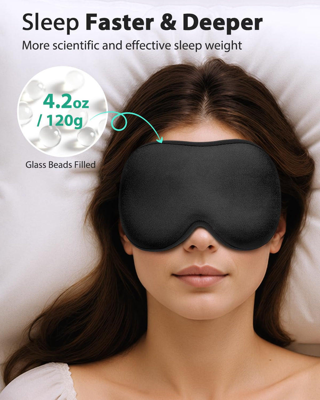 Sleep Mask - 100% Blackout Eye Mask for Sleeping for Women Men, 3D Cont