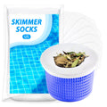 Skimmer Socks, 20 Pack Pool Socks for Skimmer Basket, Reusable Pool Filter