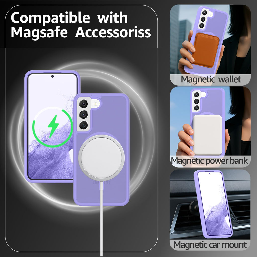 for Samsung Galaxy S22 Case Magnetic, Compatible with Magsafe 6.1 Inch Slim Fit