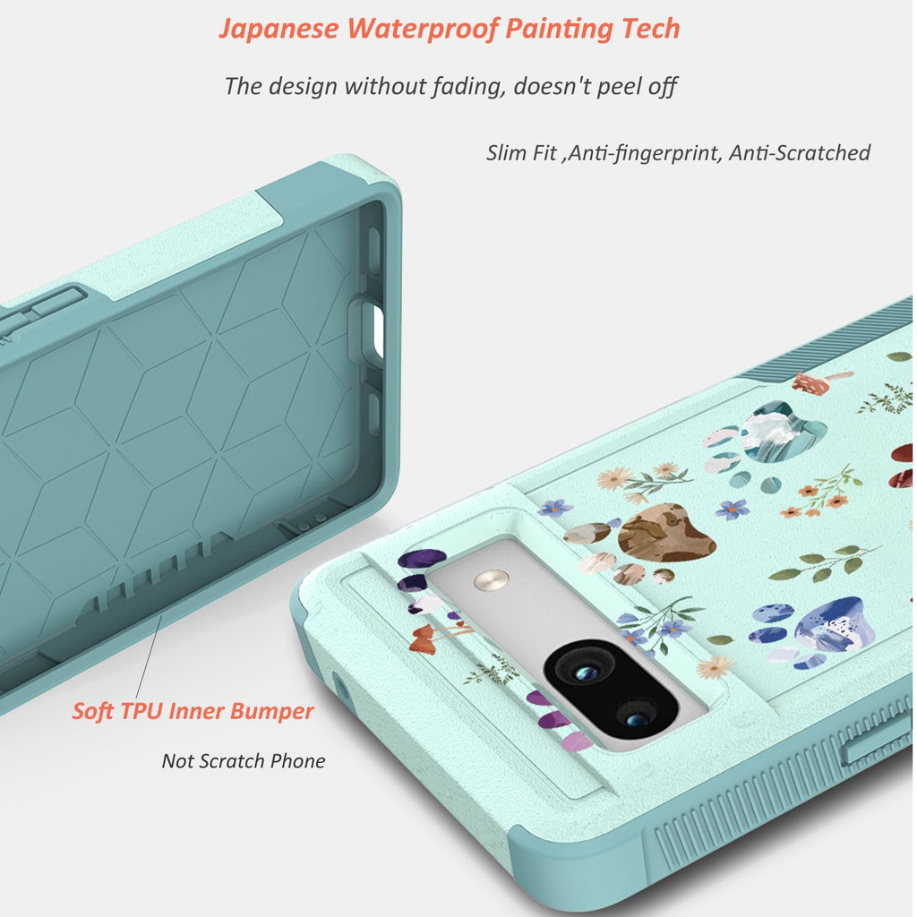 Google Pixel 7a 5G Case: Cute Flowers Floral Design for Girls Women Slim Fit