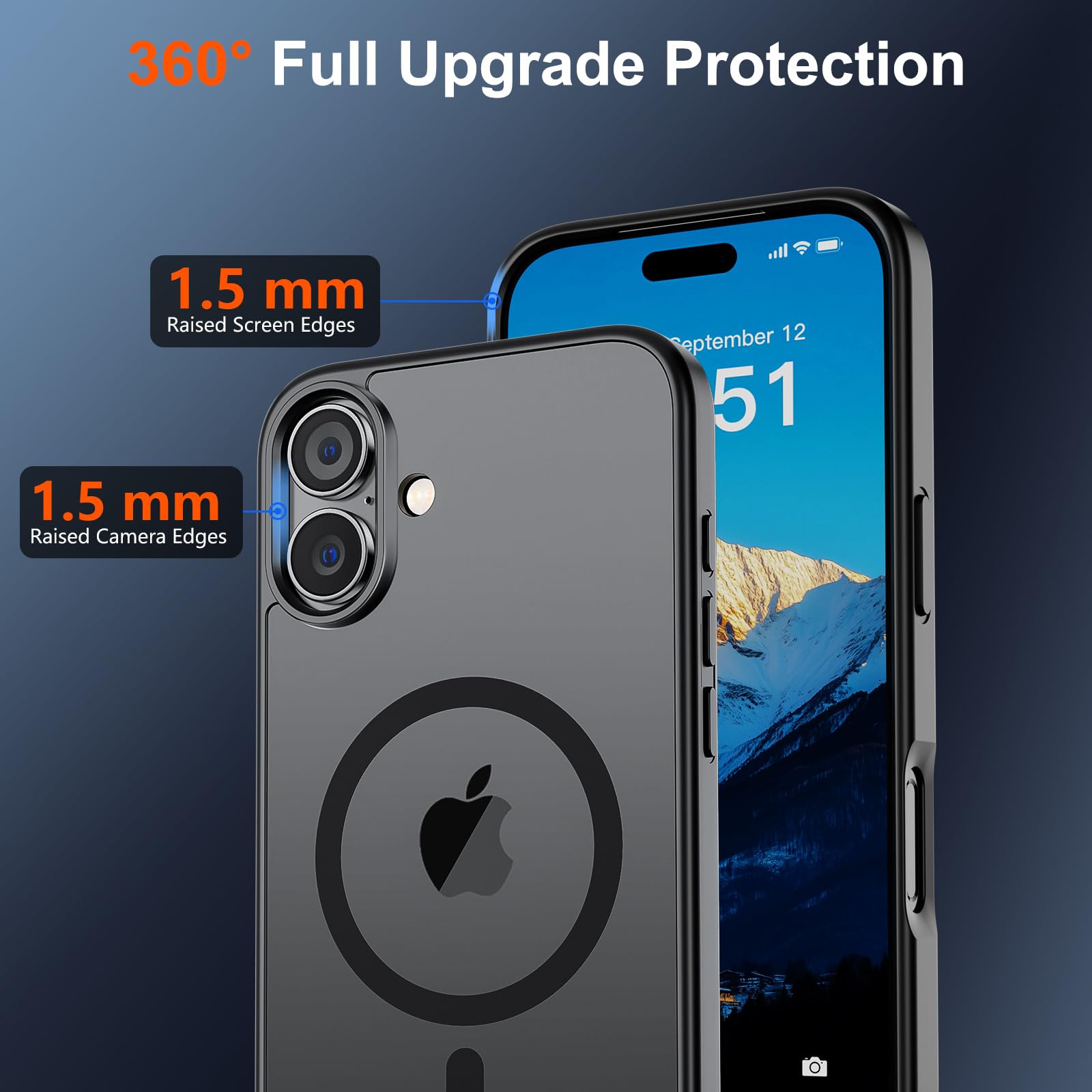 For Iphone 17 Case ( Magsafe)(Military Grade Drop Protection) Translucent Matte