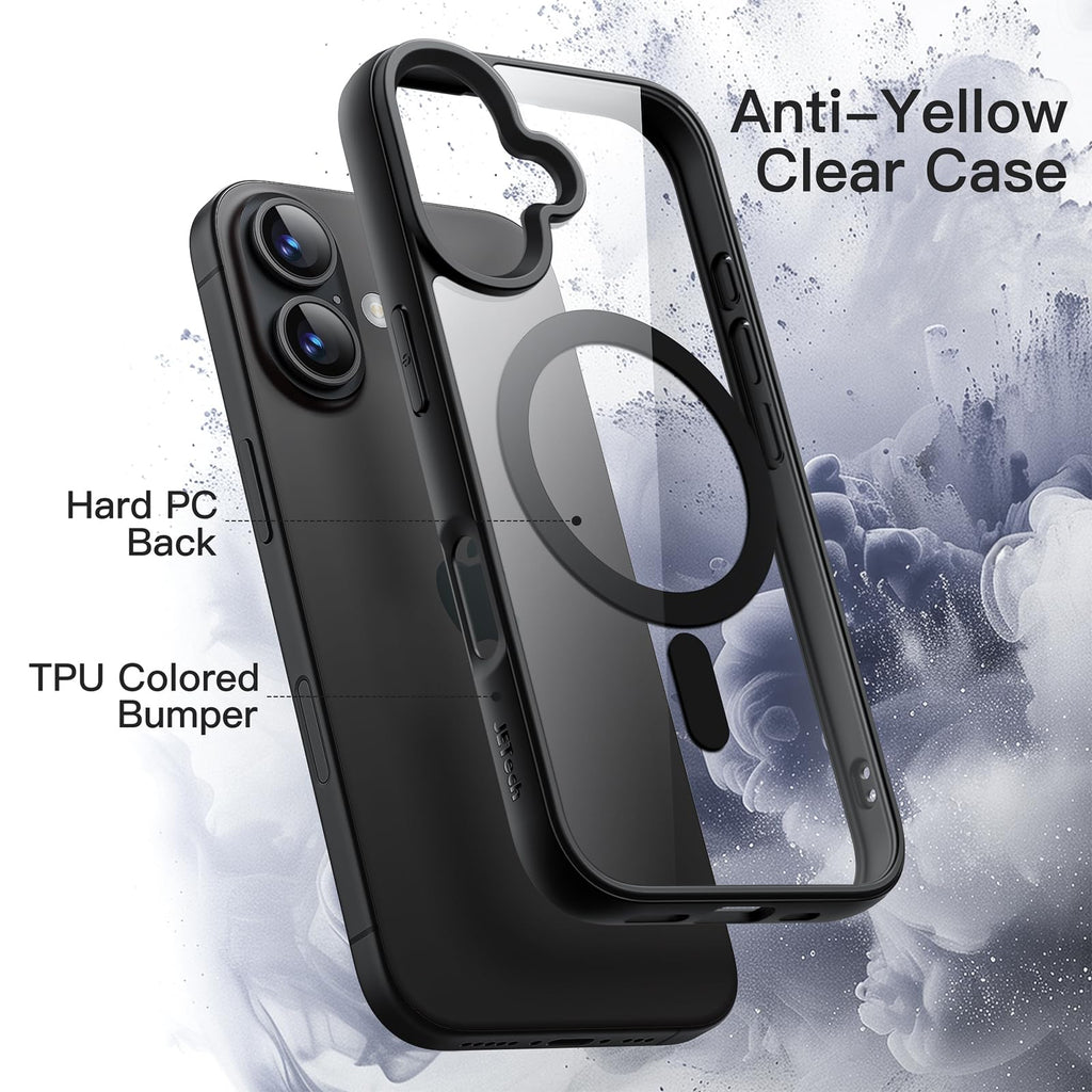Case For Iphone 16 6.1-Inch Magsafe, Shockproof Phone Bumper Cover, Solid Color