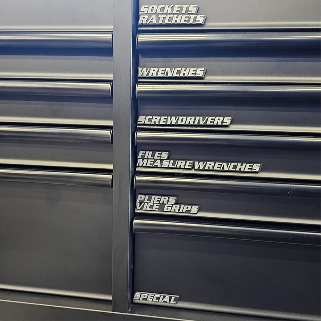 Pack of Magnetic Toolbox Labels, 3D-Printed Tool Box Labels, General Tool Box Or