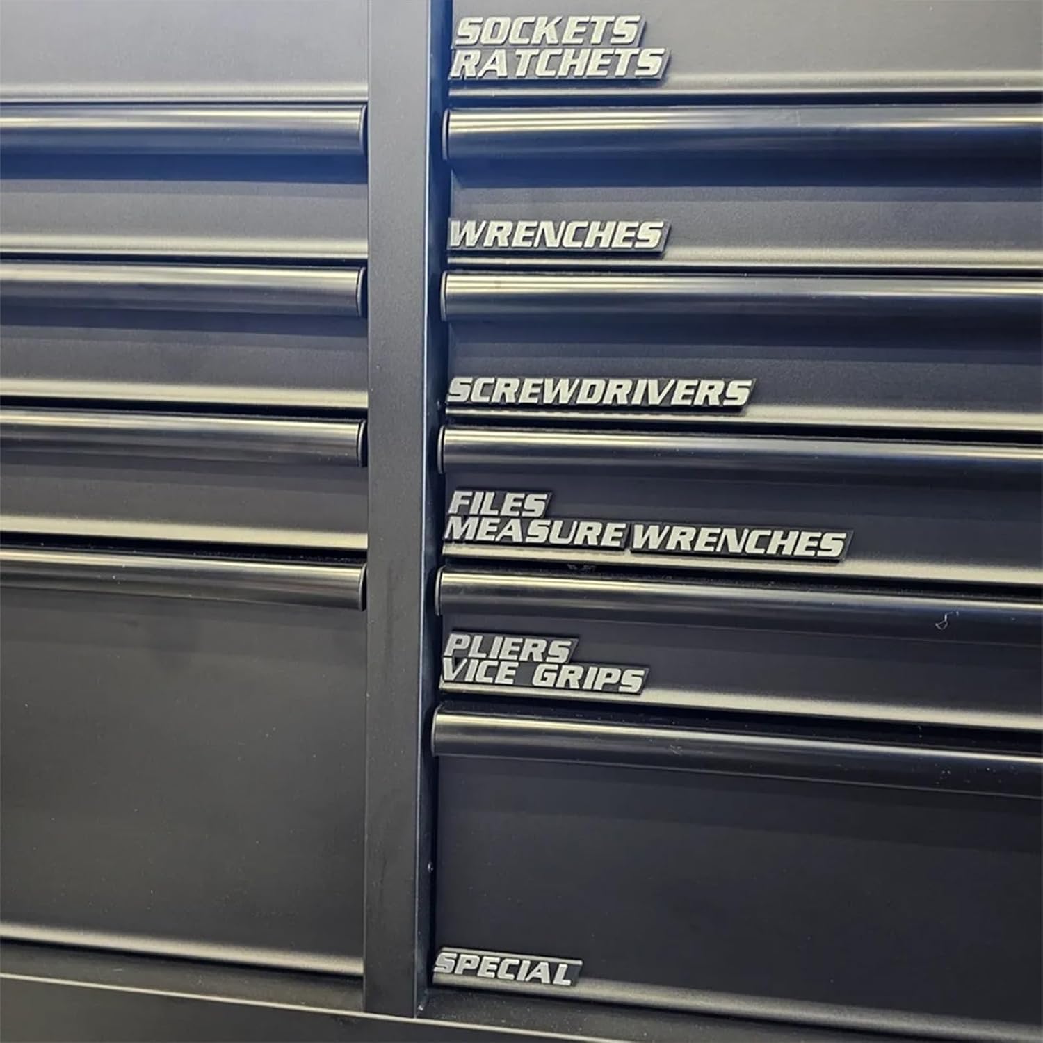 Pack of Magnetic Toolbox Labels, 3D-Printed Tool Box Labels, General Tool Box Or
