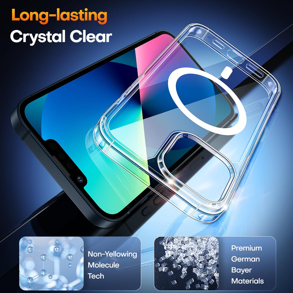 In 1 Magnetic For Iphone 13 Case, [ Magsafe] [With 1X Screen Protectors] Not-Yel