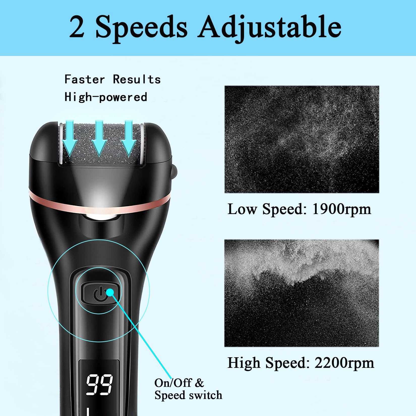 Feet Electric Foot File, 13-in-1 Professional Pedicure Tools Foot Ca