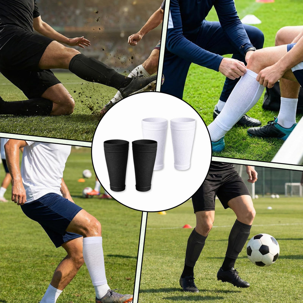 Pair Soccer Shin Guard Holders for Kids Youth Adults Shin Guard Sleeves Soft Cal