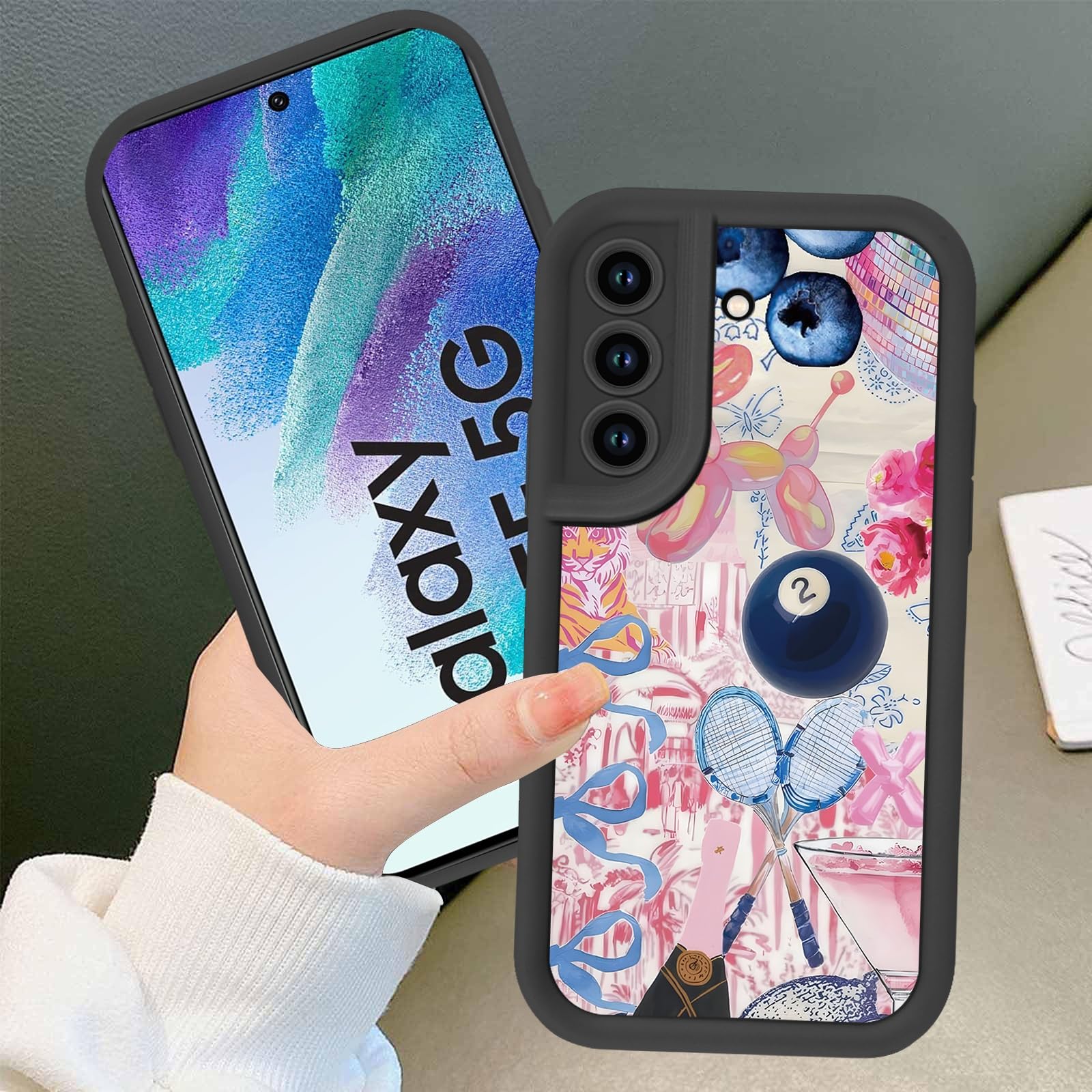 Preppy Collage Phone Case for Samsung Galaxy S21 FE 5G Aesthetic Summer F