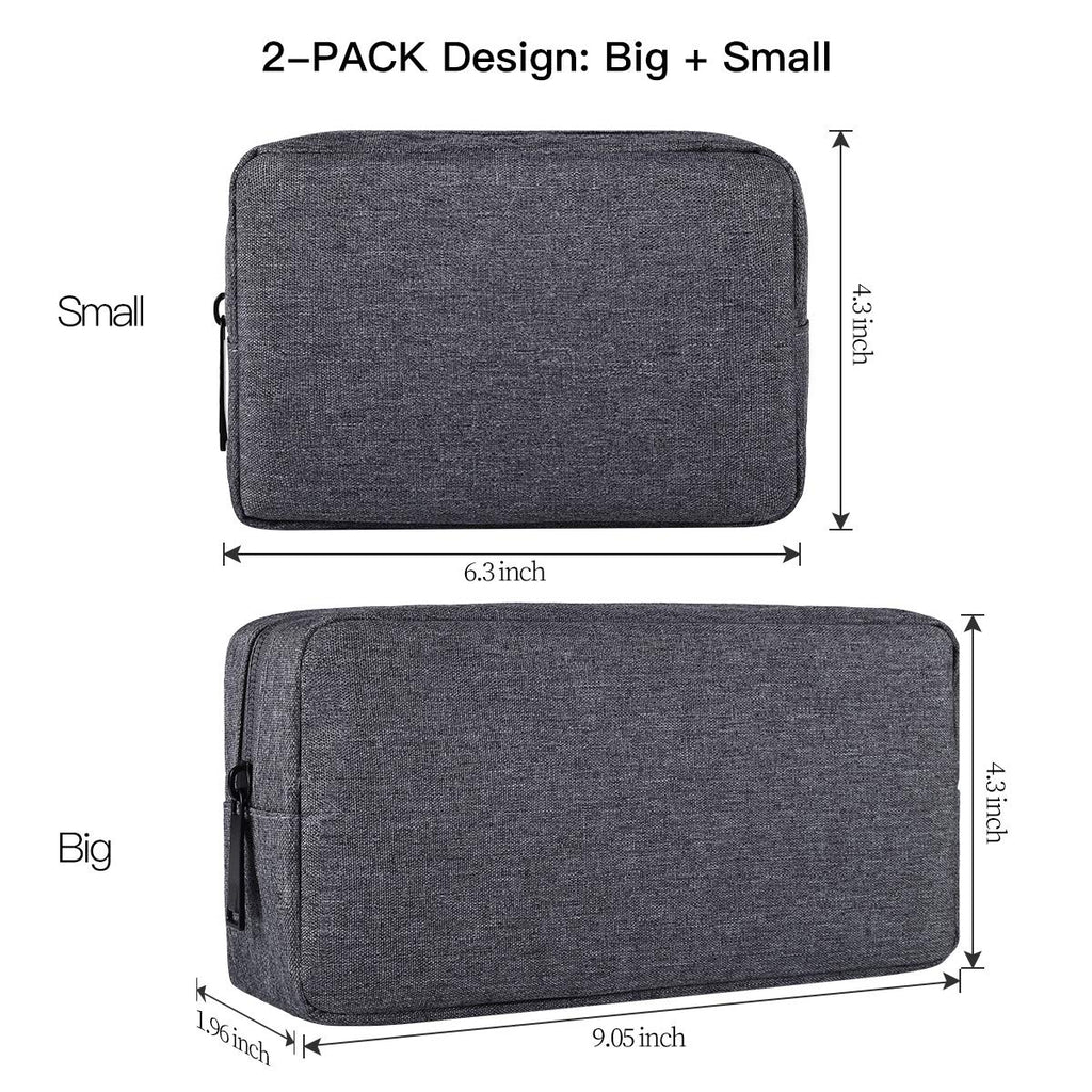 Accessories Carrying Case, 2Pcs Big + Small Port