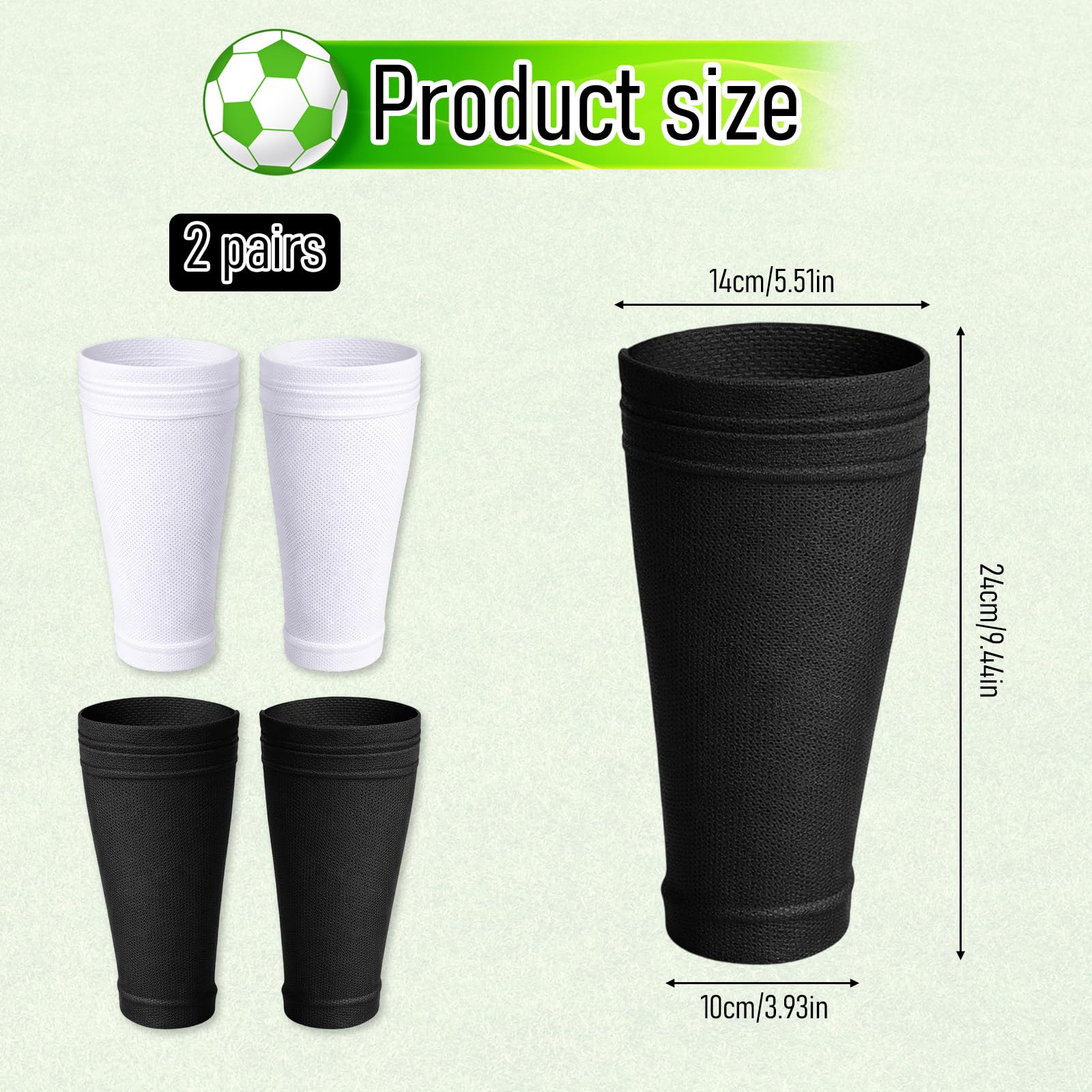 Pair Soccer Shin Guard Holders for Kids Youth Adults Shin Guard Sleeves Soft Cal